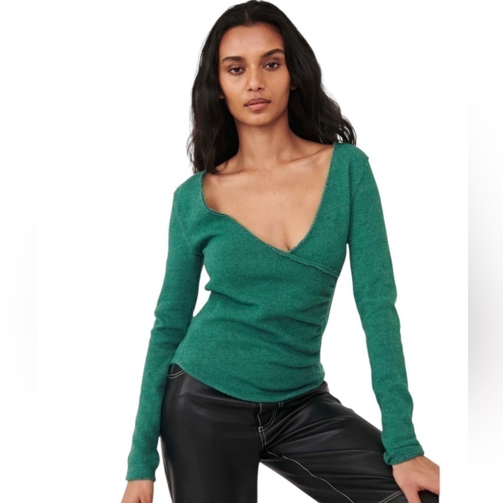 Free People We The Free Wrap Like a Boss Raw Hem Top
